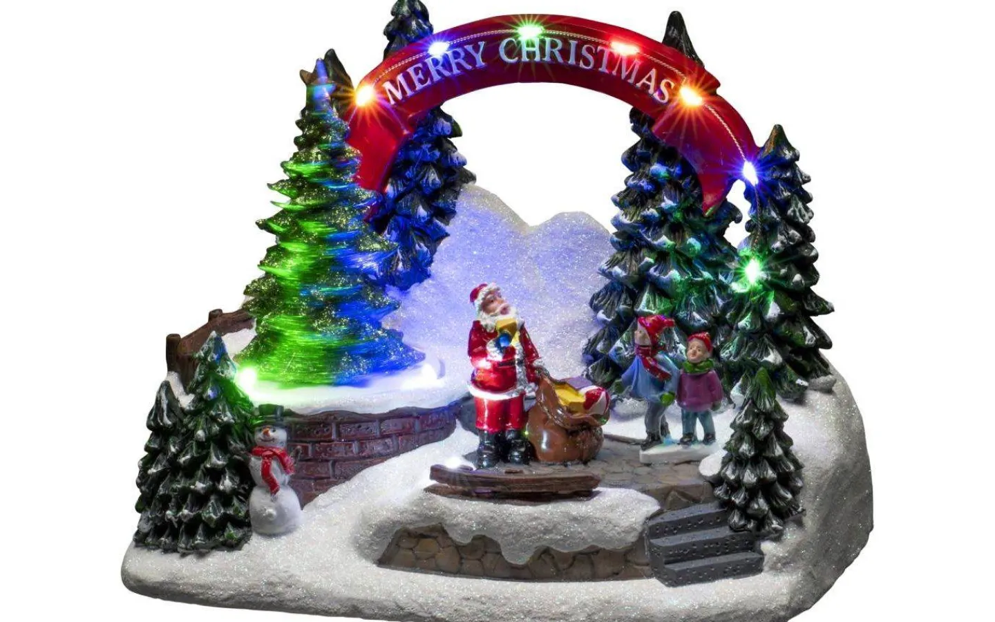 Julbyar Och Figurer<Konstsmide Cozyland Batteridriven Mekanisk Juldekoration Tomte&Barn