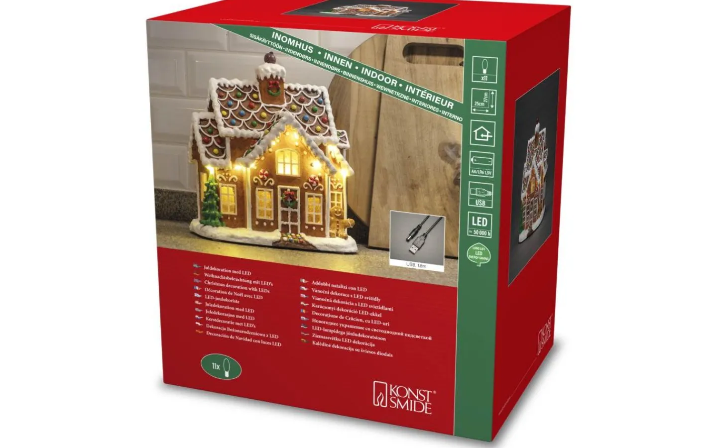 Julbyar Och Figurer<Konstsmide Cozyland Batteridriven Pepparkakshus