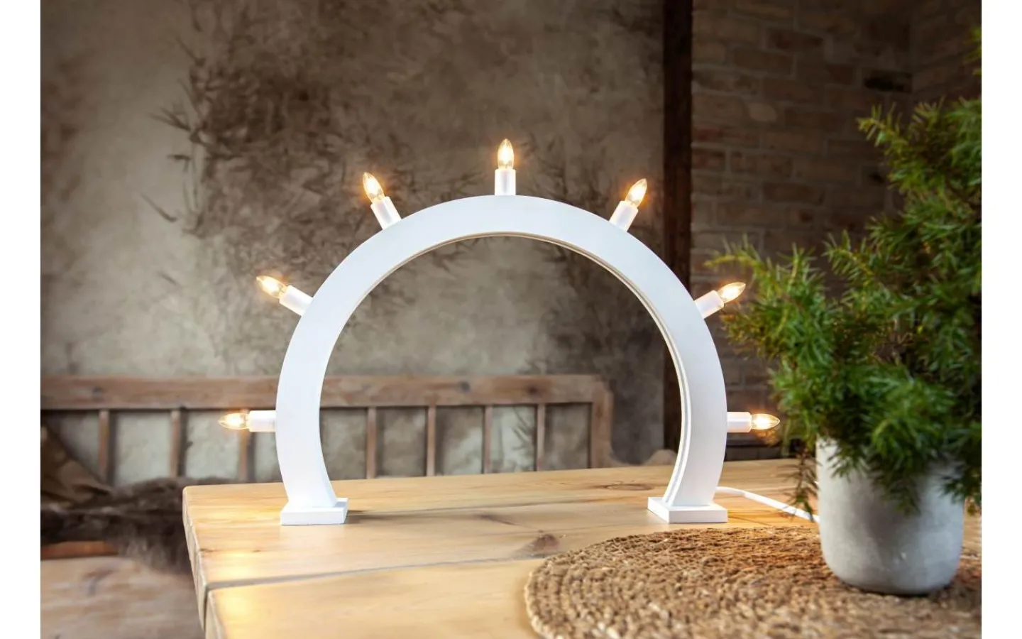 Visa Alla Adventsljusstakar|Adventsljusstakar 31-60 Cm<Star Trading Crisp Adventsljusstake 33cm Vit