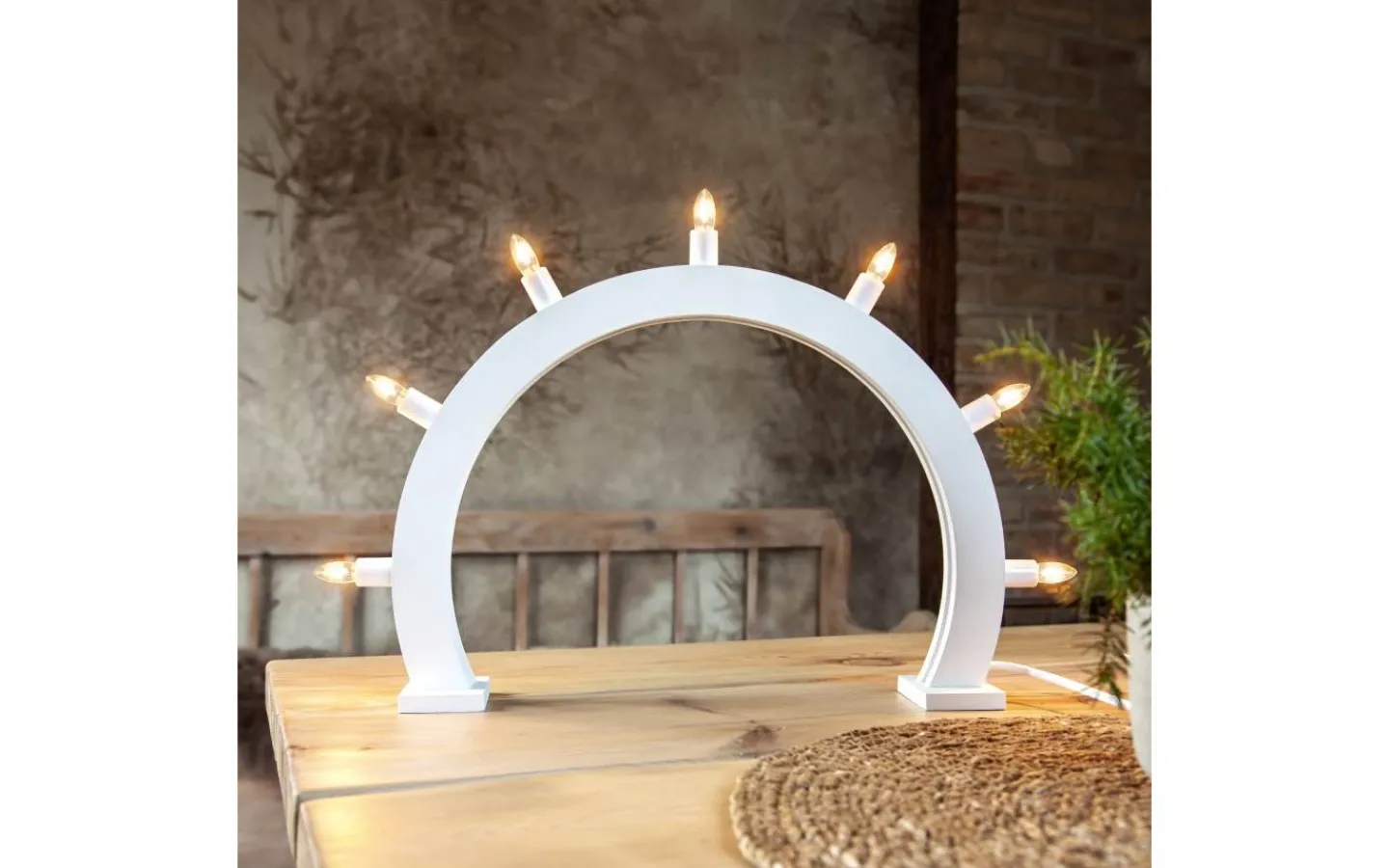 Visa Alla Adventsljusstakar|Adventsljusstakar 31-60 Cm<Star Trading Crisp Adventsljusstake 33cm Vit