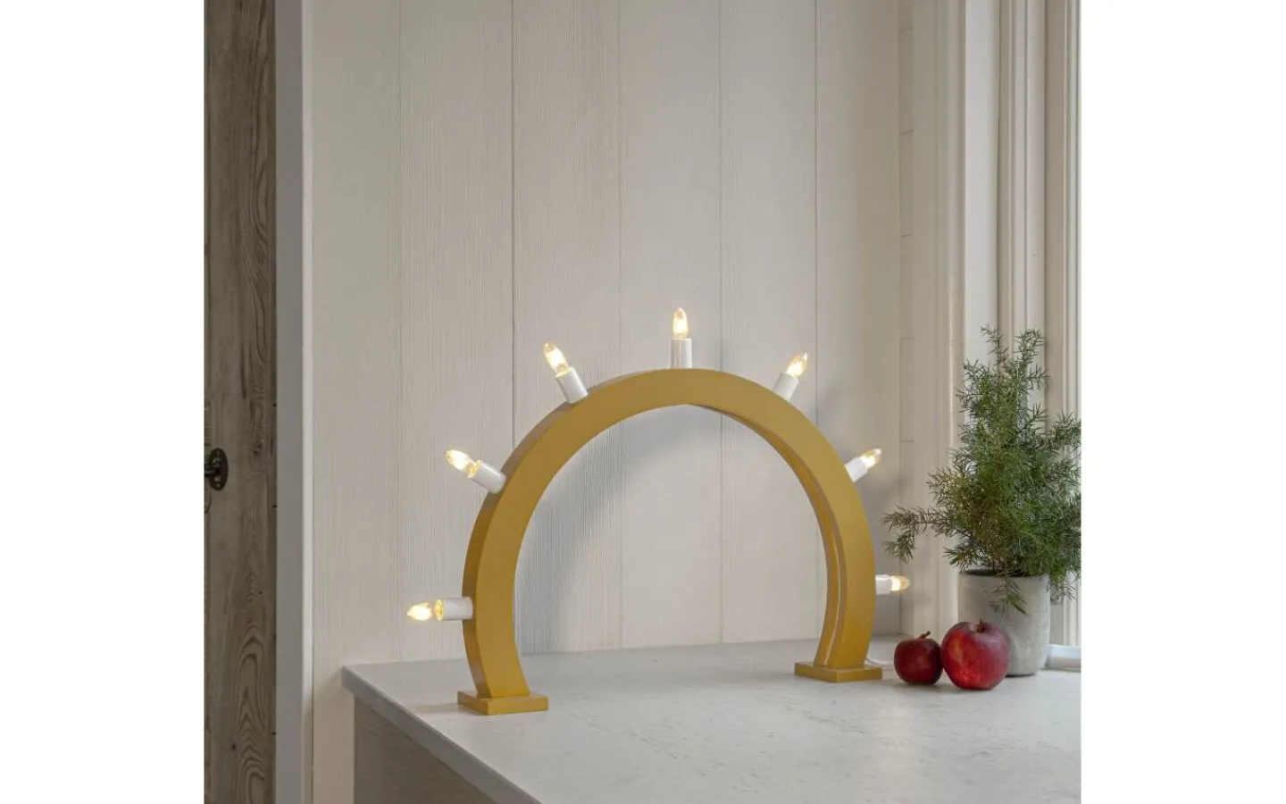 Visa Alla Adventsljusstakar|Adventsljusstakar 31-60 Cm<Star Trading Crisp Adventsljusstake 33cm Gul