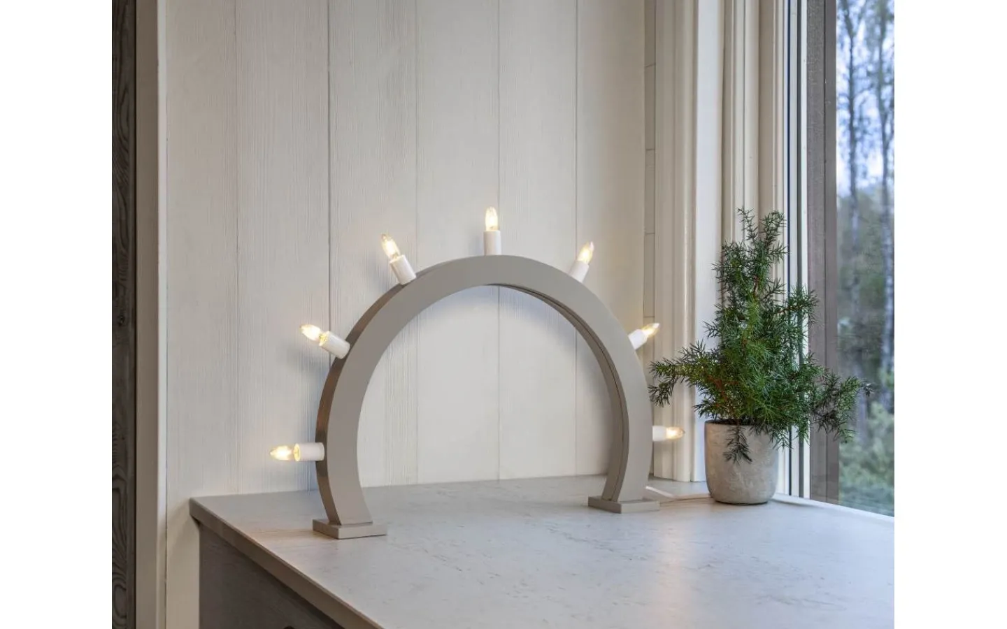 Visa Alla Adventsljusstakar|Adventsljusstakar 31-60 Cm<Star Trading Crisp Adventsljusstake 33cm Beige