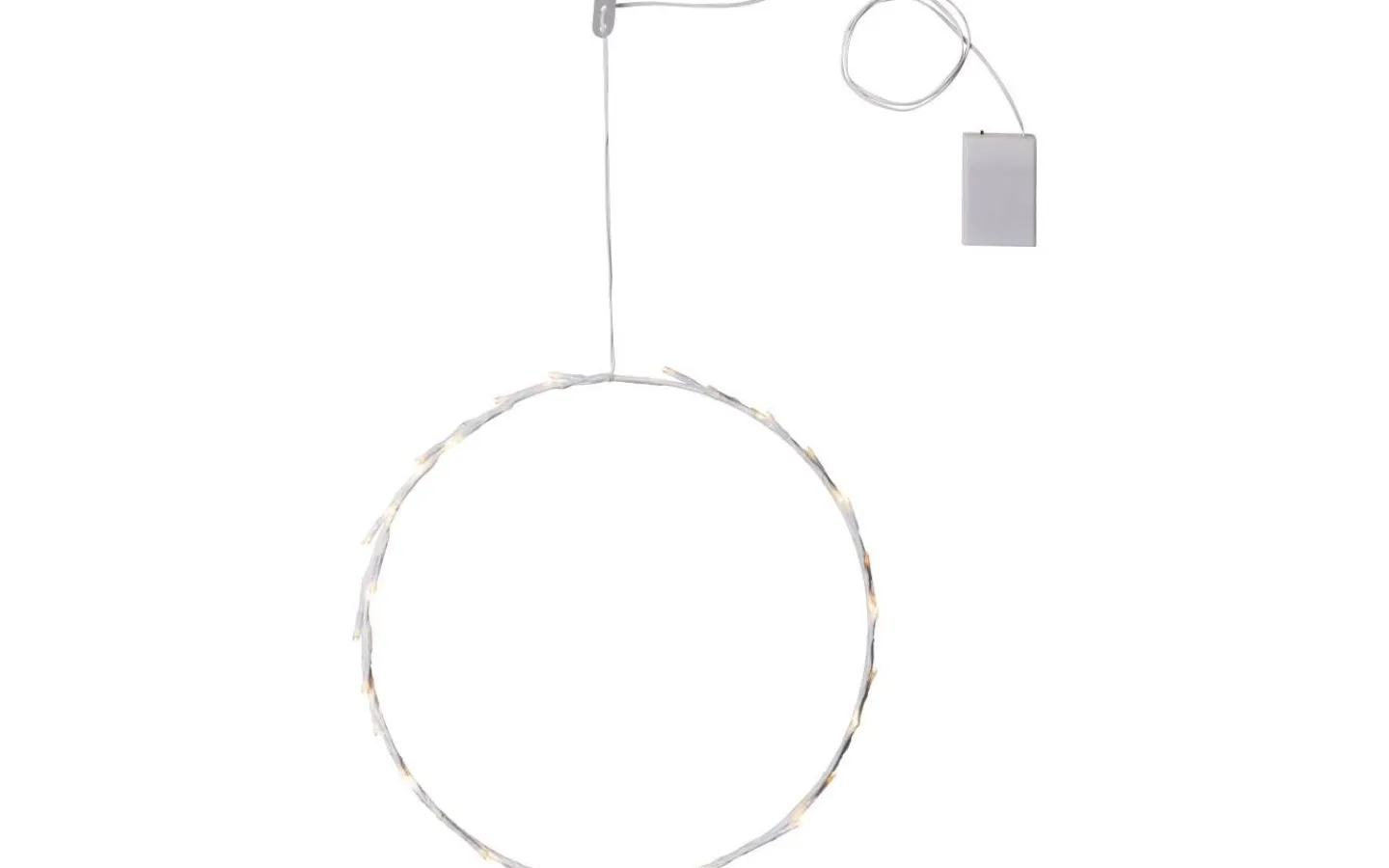 Batteri Julpynt Inomhus|Inomhusdekorationer Batteri<Star Trading Crispy Ring Hängande Dekoration Vit