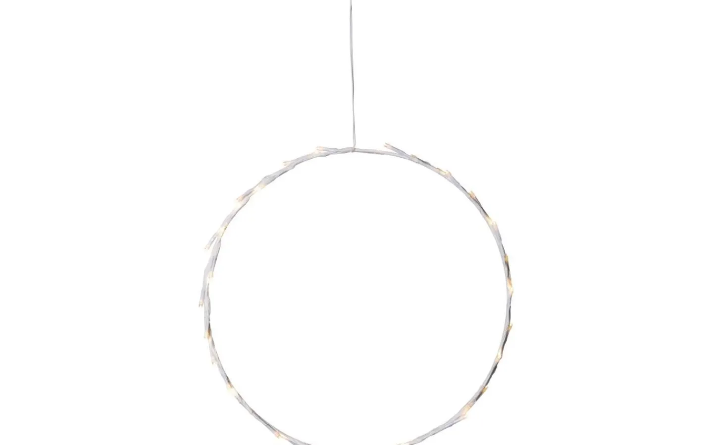 Batteri Julpynt Inomhus|Inomhusdekorationer Batteri<Star Trading Crispy Ring Hängande Dekoration Vit