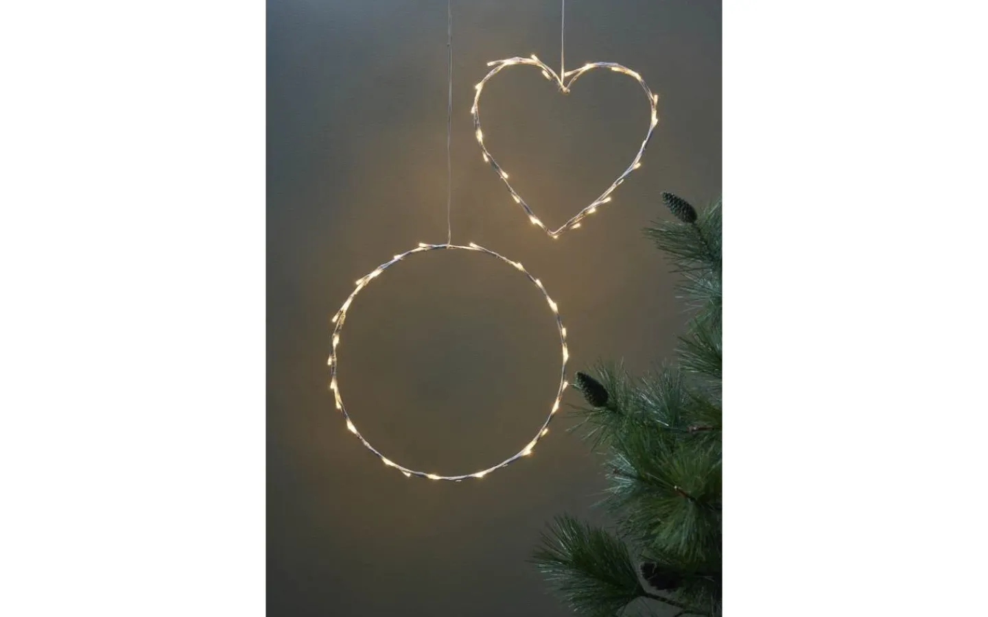 Batteri Julpynt Inomhus|Inomhusdekorationer Batteri<Star Trading Crispy Ring Hängande Dekoration Vit