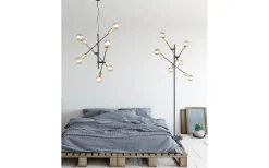 Plafonder<Trio Lighting Cross Plafond 6xE27 matt svart/guld