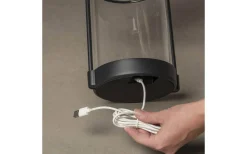 Uppladdningsbara Lampor Utomhus|Uppladdningsbara Lampor Utomhus<Konstsmide Crotone Solcell + USB 30cm Svart IP54