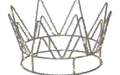 Crown Batteridriven Bordsdekoration 12cm Silver