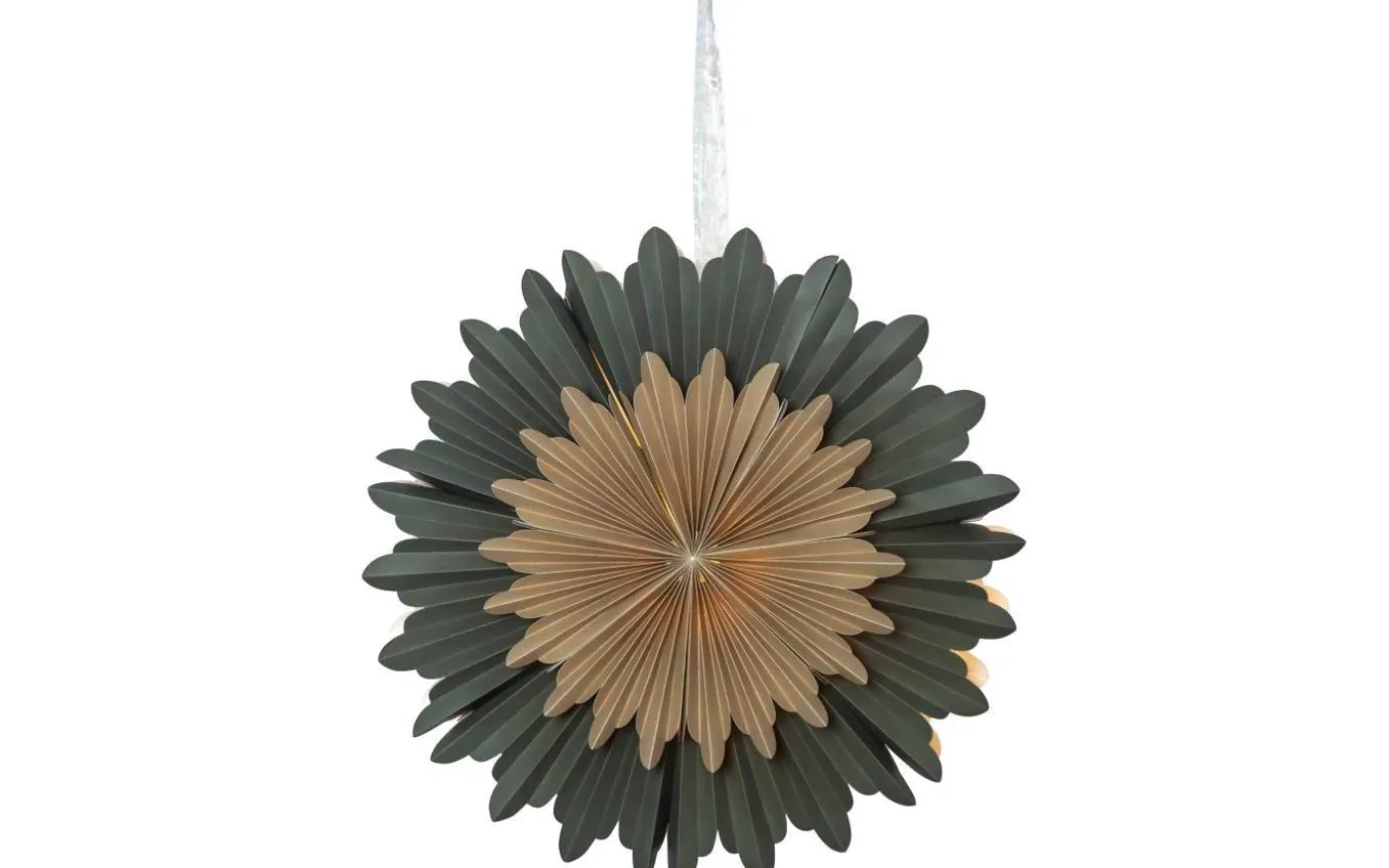 Crystal Julstjärna 50cm Grön/Guld