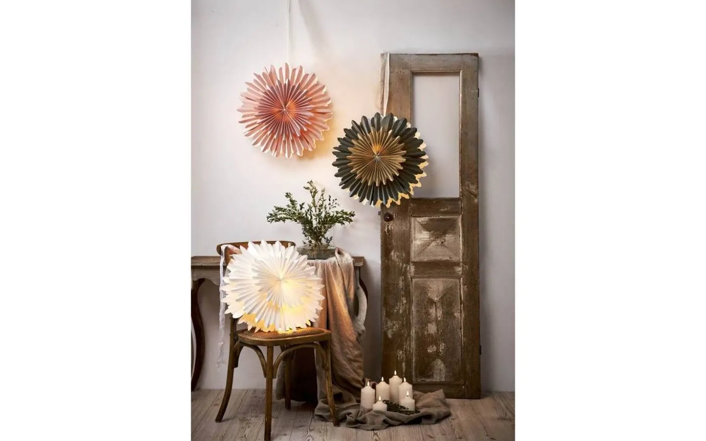 Crystal Julstjärna 50cm Grön/Guld