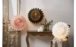 Crystal Julstjärna 50cm Grön/Guld