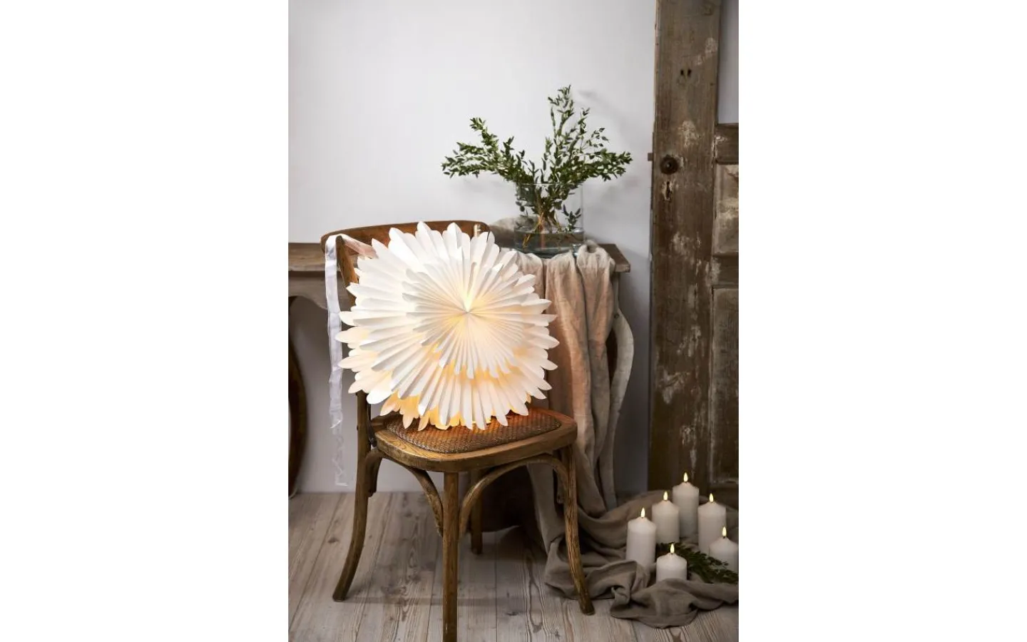 Exklusiva Pappersstjärnor|Visa Alla Julstjärnor<Star Trading Crystal Julstjärna 50cm Vit