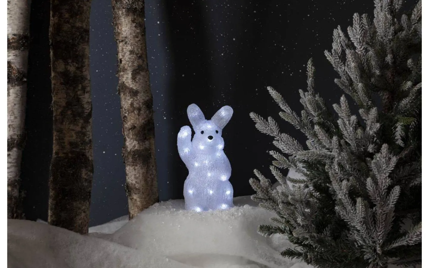 Batteri Julpynt Utomhus<Star Trading Crystalo Batteridriven Utomhusdekoration 29cm Vit IP44