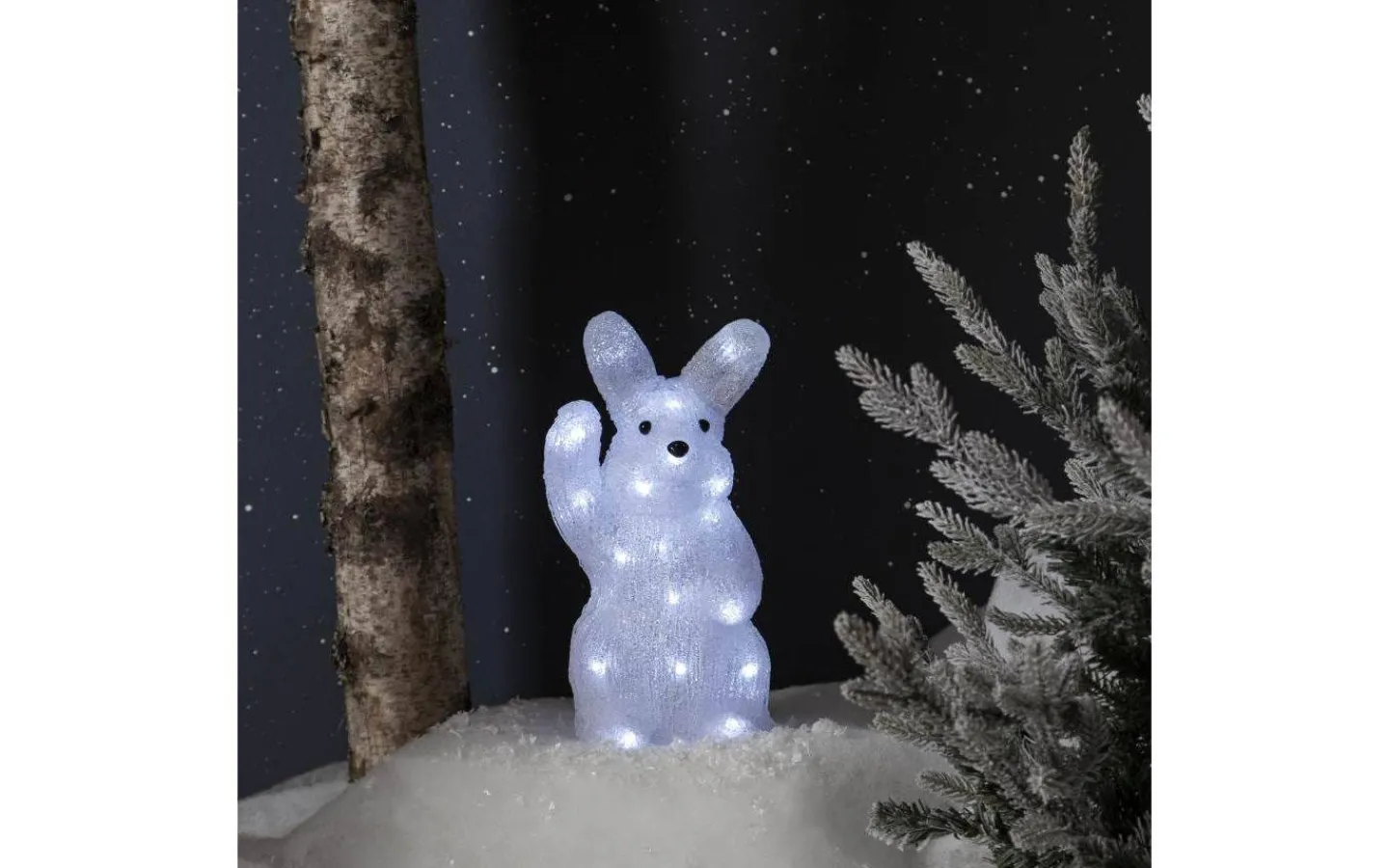 Batteri Julpynt Utomhus<Star Trading Crystalo Batteridriven Utomhusdekoration 29cm Vit IP44