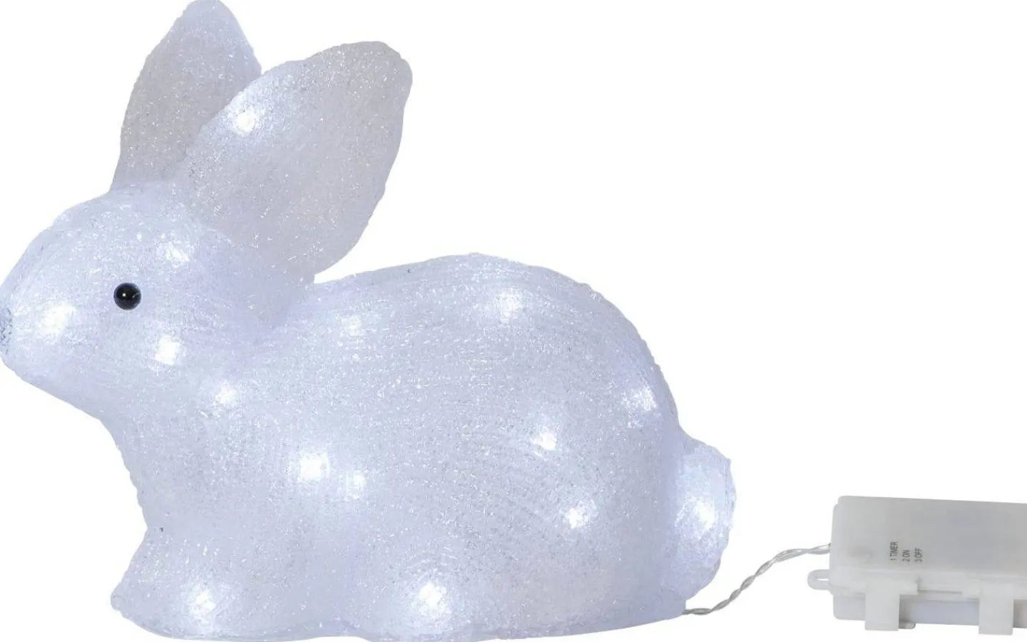 Star Trading Crystalo Batteridriven Utomhusdekoration 27cm Vit IP44* Batteri Julpynt Utomhus