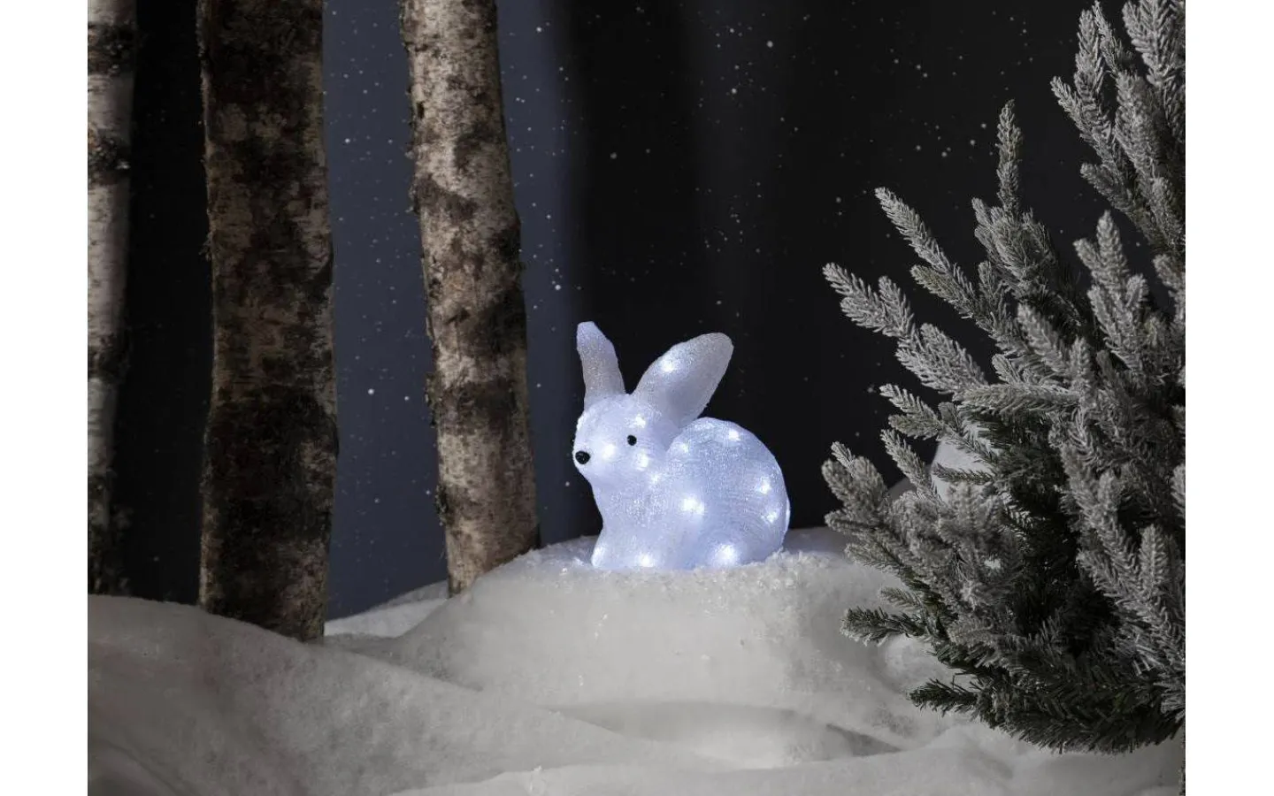 Star Trading Crystalo Batteridriven Utomhusdekoration 27cm Vit IP44* Batteri Julpynt Utomhus