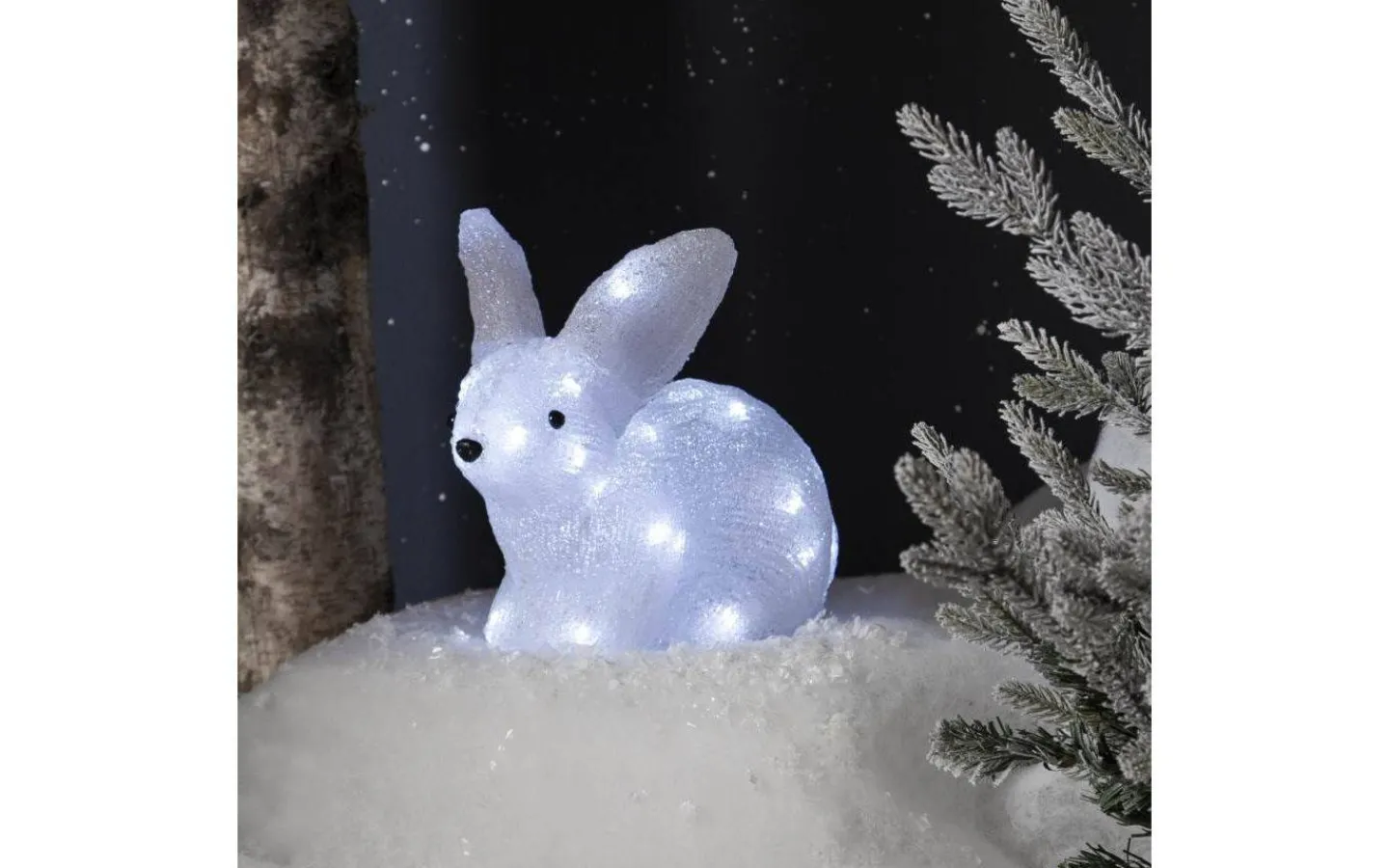 Star Trading Crystalo Batteridriven Utomhusdekoration 27cm Vit IP44* Batteri Julpynt Utomhus