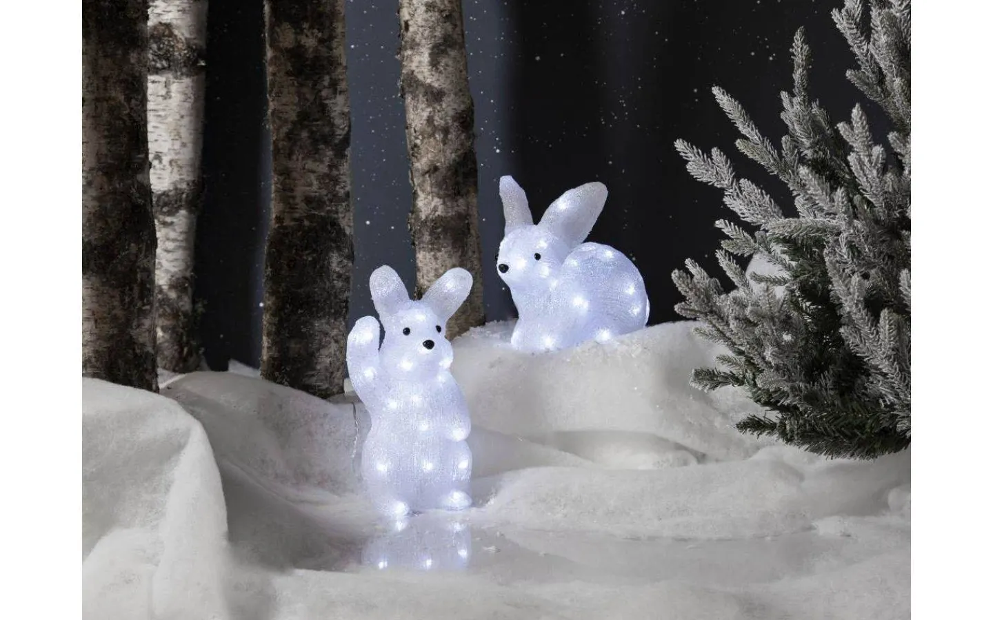 Star Trading Crystalo Batteridriven Utomhusdekoration 27cm Vit IP44* Batteri Julpynt Utomhus