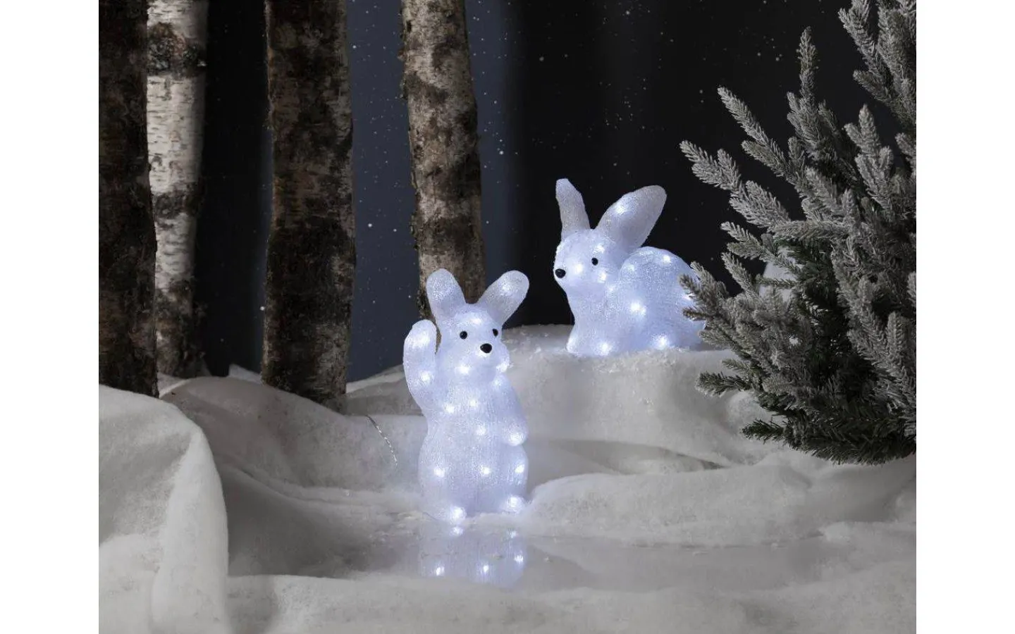 Star Trading Crystalo Batteridriven Utomhusdekoration 27cm Vit IP44* Batteri Julpynt Utomhus