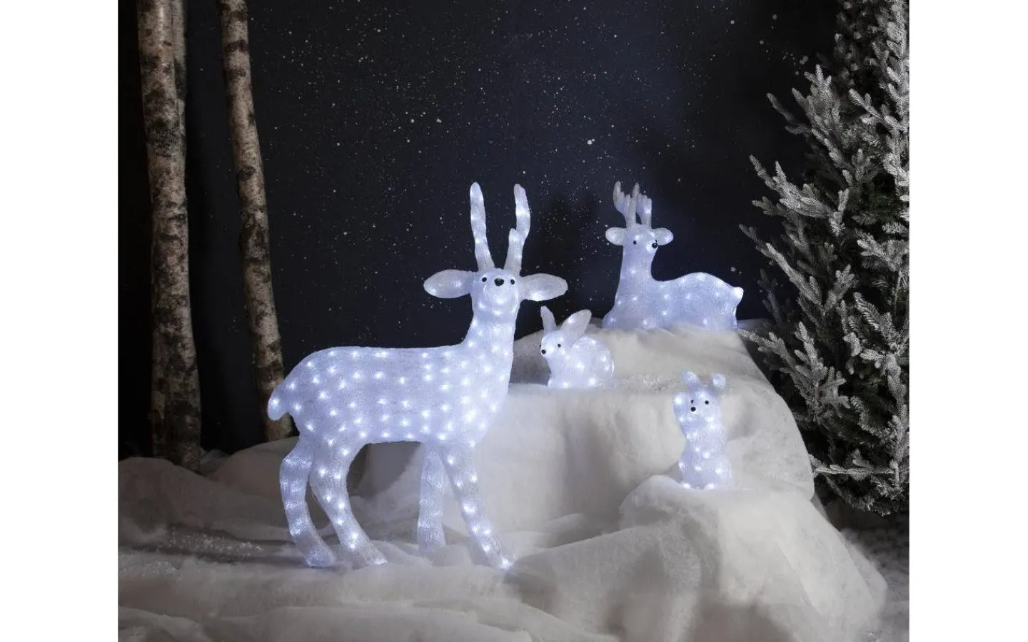 Star Trading Crystalo Batteridriven Utomhusdekoration 27cm Vit IP44* Batteri Julpynt Utomhus