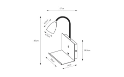 Cuarto Sänglampa Svart
