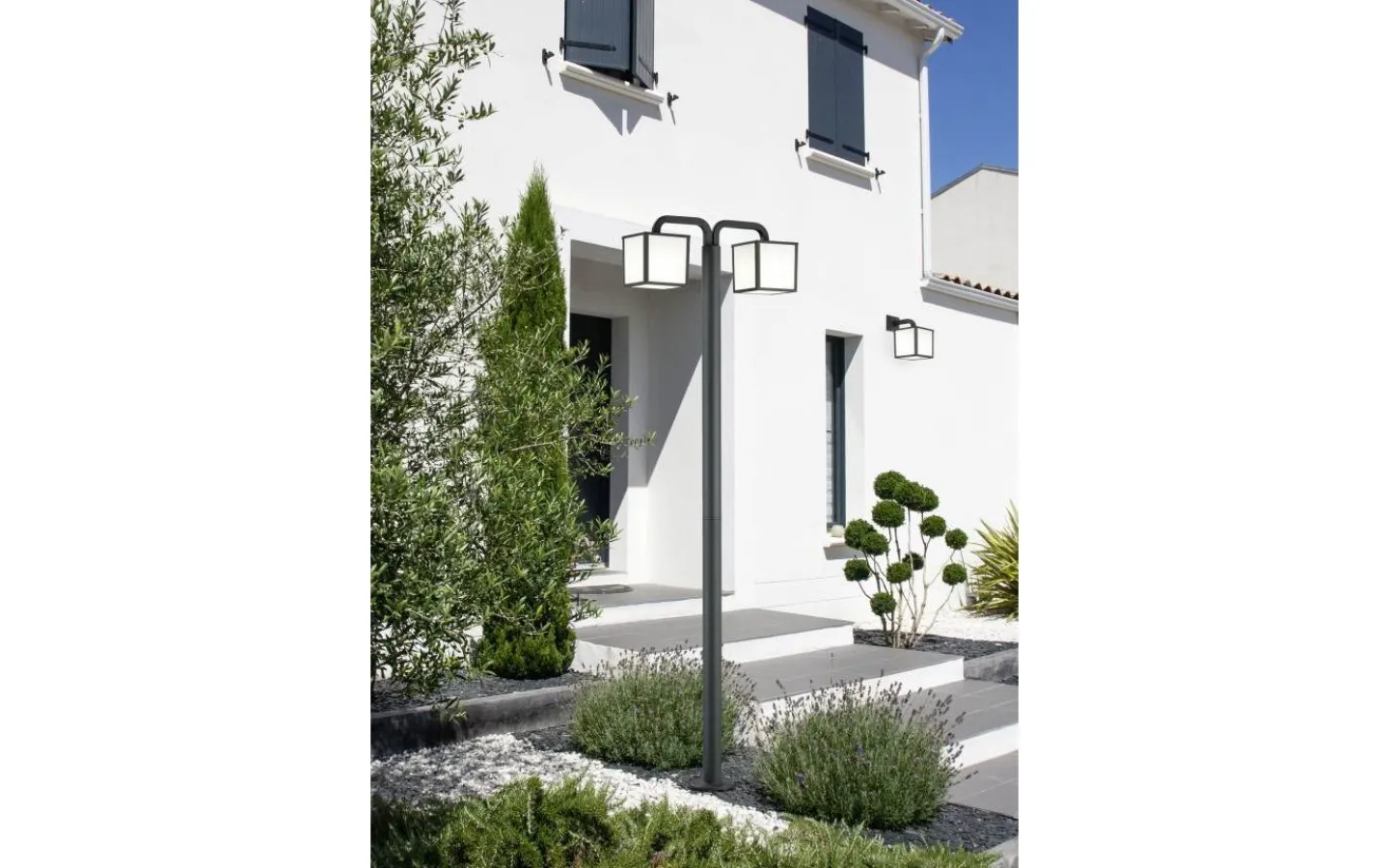 Kompletta Stolplyktor<Trio Lighting Cubango Stolplykta 200cm E27 antracit IP54