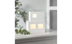 Bordslampor<Star Trading Cube Bordslampa E14 25cm Vit