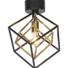 Aneta Cubes Plafond 33cm Svart/Matt Mässing* Hall & Trappa|Plafonder