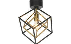 Aneta Cubes Plafond 33cm Svart/Matt Mässing* Hall & Trappa|Plafonder