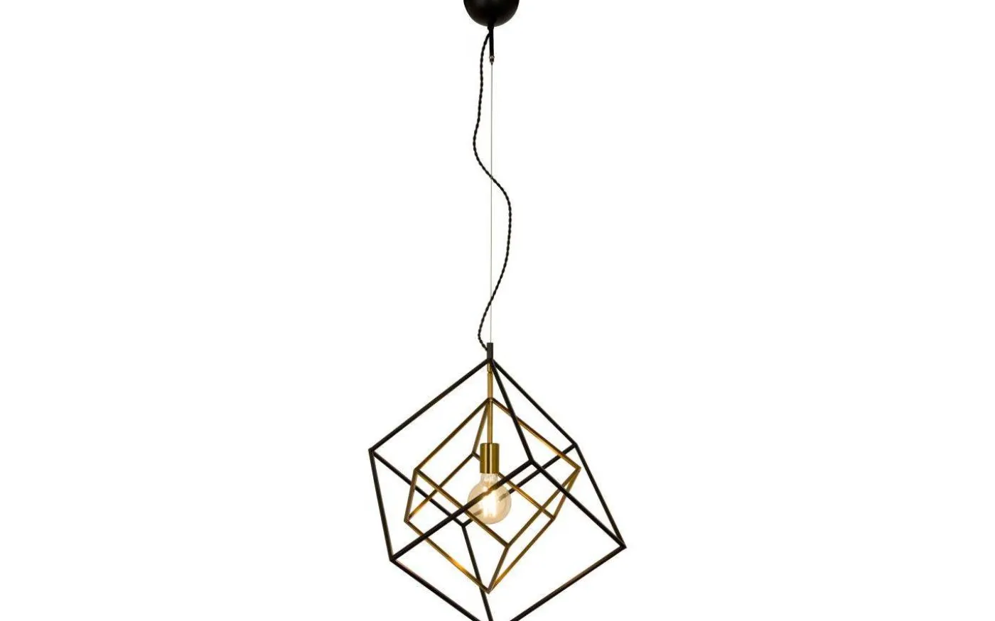 Cubes Taklampa 54cm Svart/Mässing
