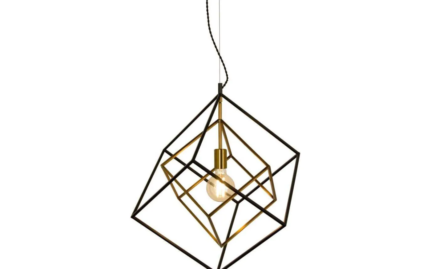 Cubes Taklampa 54cm Svart/Mässing