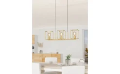 Avlånga Taklampor<Eglo Cumiole Taklampa 78cm Guldfärgad