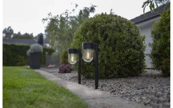 Solcellslampor Stig & Mark|Visa Alla Solcellslampor<Star Trading Cupola Solcellslampa Gångljus 2-Pack 30cm Svart