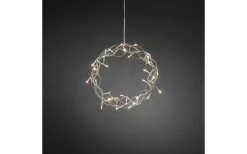 Kransar|Julpynt Inomhus<Konstsmide Curle Julkrans 30cm Varmvit LED Silver Inomhus