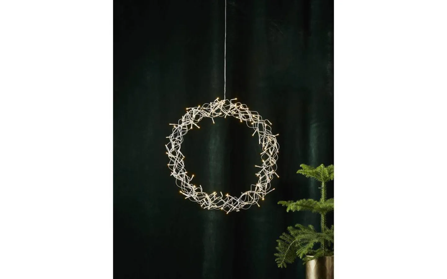 Star Trading Curly Krans 50cm LED Silver Inomhus* Kransar|Julpynt Inomhus