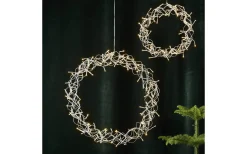 Star Trading Curly Krans 50cm LED Silver Inomhus* Kransar|Julpynt Inomhus