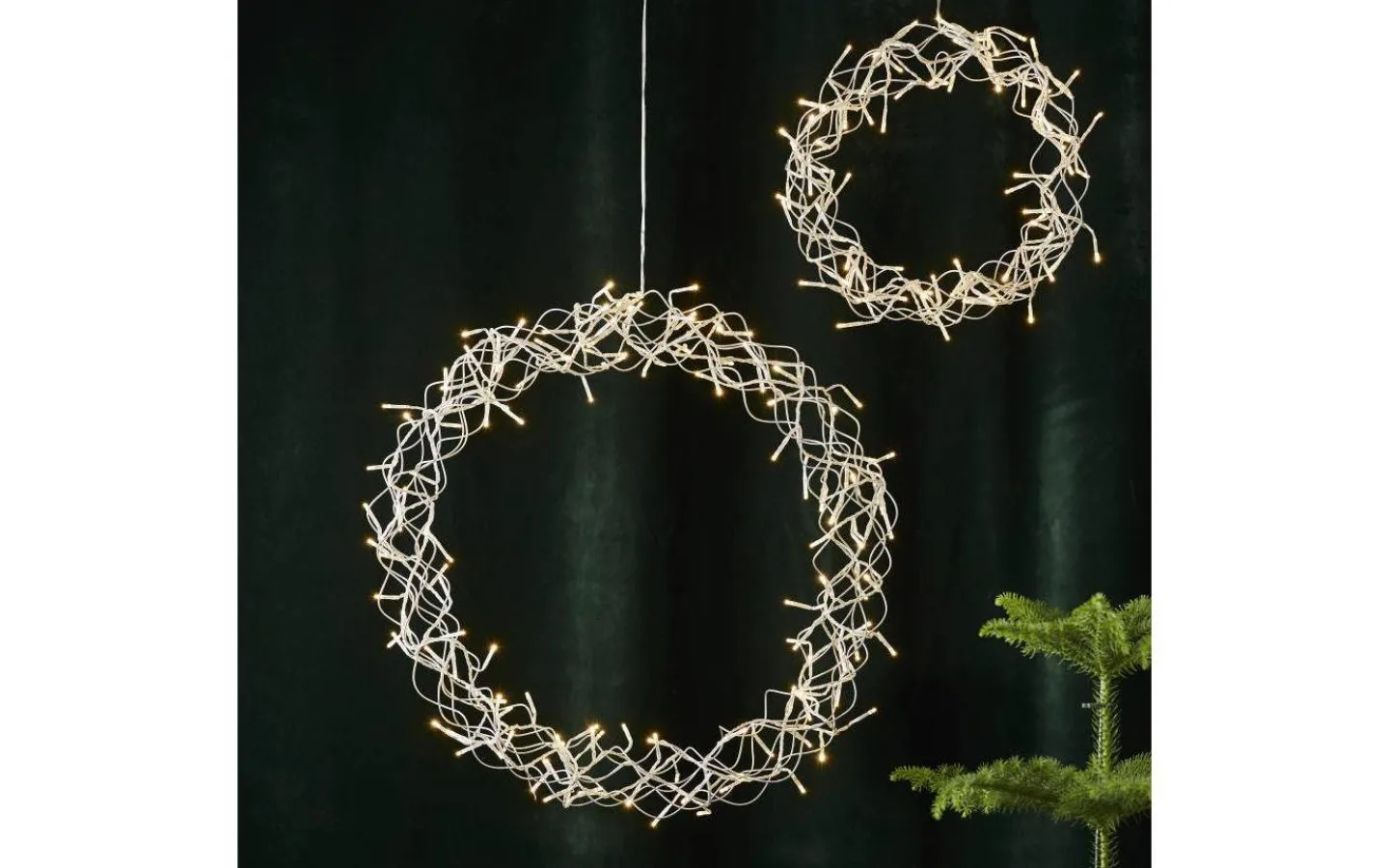 Star Trading Curly Krans 50cm LED Silver Inomhus* Kransar|Julpynt Inomhus