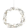 Curly Krans 30cm LED Silver Inomhus