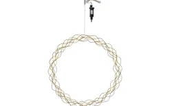 Inomhusdekorationer 230V<Star Trading Curly Krans Dew Drop LED 45cm Mässing