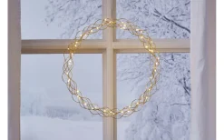 Inomhusdekorationer 230V<Star Trading Curly Krans Dew Drop LED 45cm Mässing