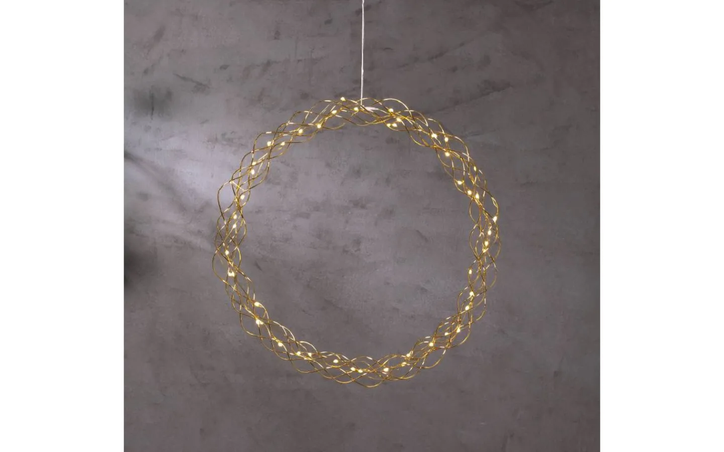 Inomhusdekorationer 230V<Star Trading Curly Krans Dew Drop LED 45cm Mässing