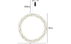 Inomhusdekorationer 230V<Star Trading Curly Krans Dew Drop LED 45cm Mässing