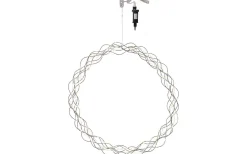 Curly Krans Dew Drop LED 45cm Krom