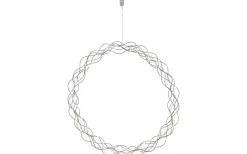 Curly Krans Dew Drop LED 45cm Krom