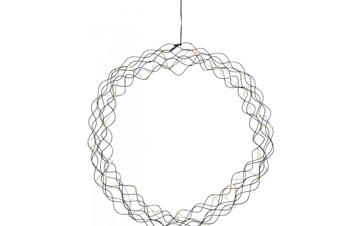 Curly Krans Dew Drop LED 48cm Svart Inomhus