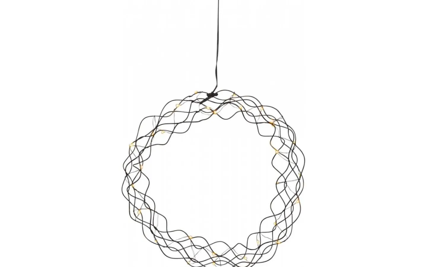 Star Trading Curly Krans Dew Drop LED 30cm Svart Inomhus* Kransar|Julpynt Inomhus