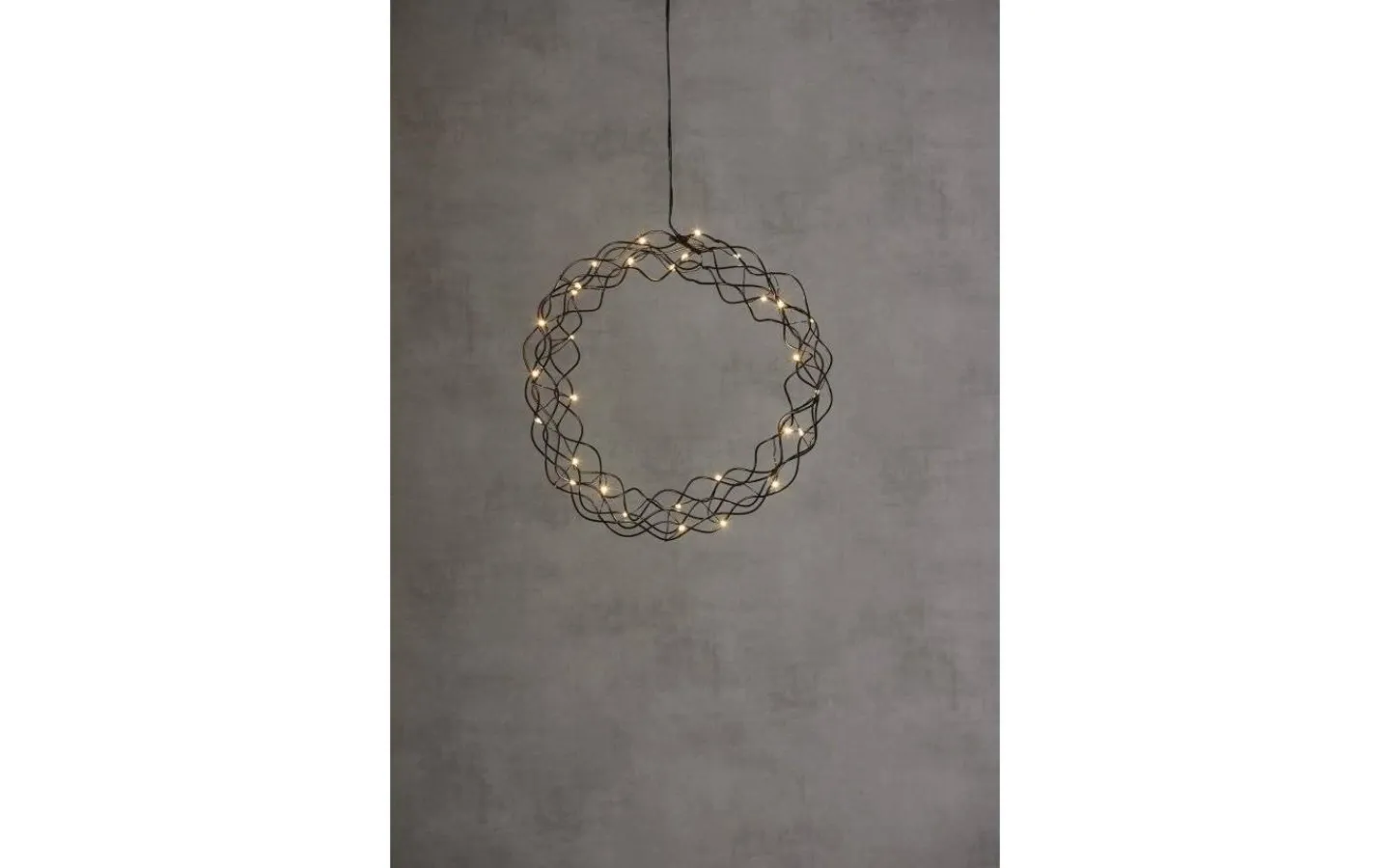 Star Trading Curly Krans Dew Drop LED 30cm Svart Inomhus* Kransar|Julpynt Inomhus