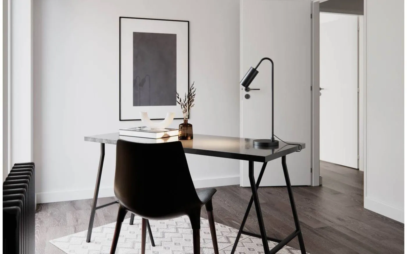 Curve Bordslampa 50cm Matt Svart