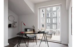 Skrivbordslampor<By Rydens Curve Bordslampa 50cm Matt Mörkröd