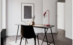 Skrivbordslampor<By Rydens Curve Bordslampa 50cm Matt Mörkröd